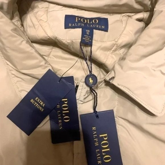 🔥499 Polo Ralph Lauren Water Repellent Commuter Coat Khaki Big & Tall Size 1XB - Picture 8 of 10